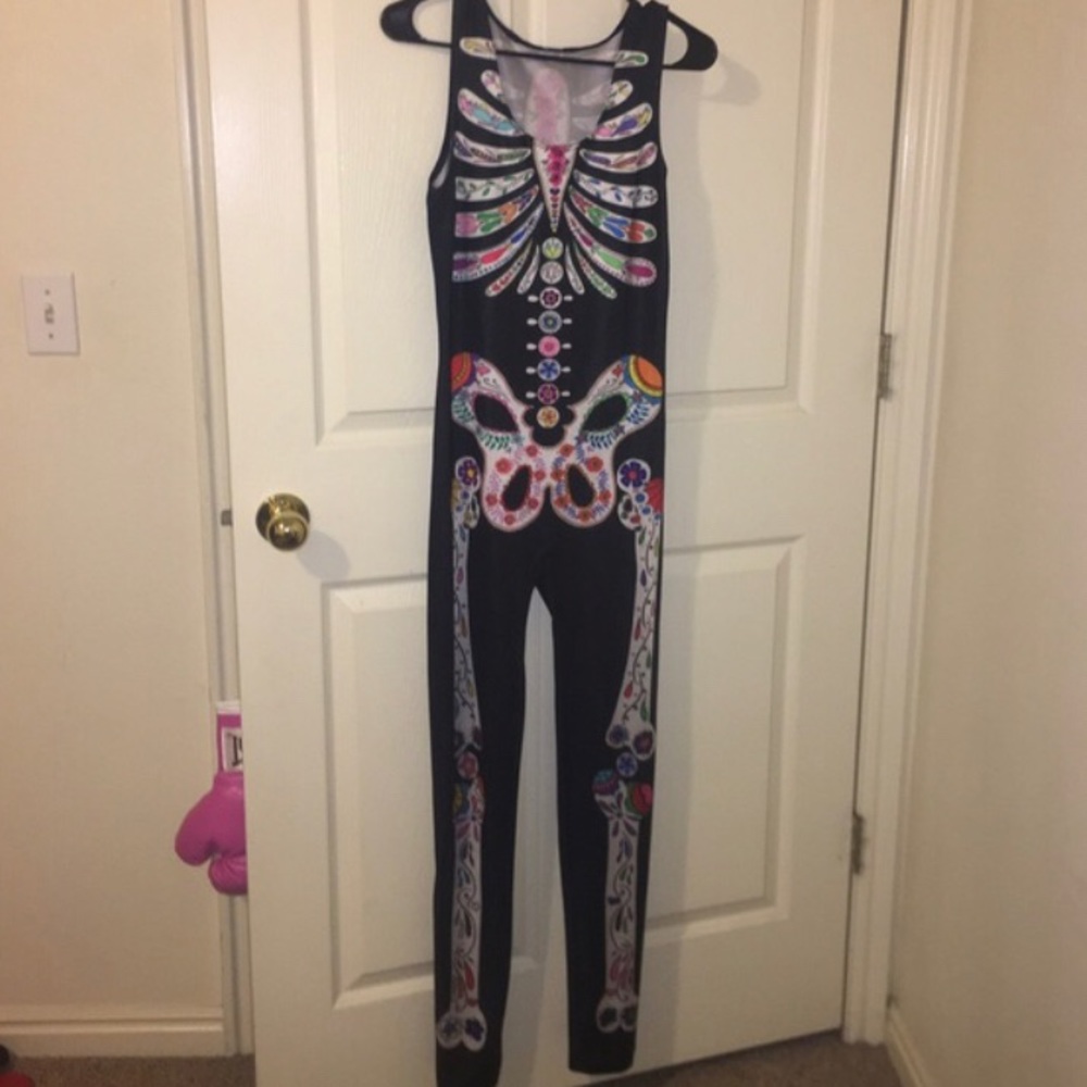 Sugar skull jumpsuit Halloween